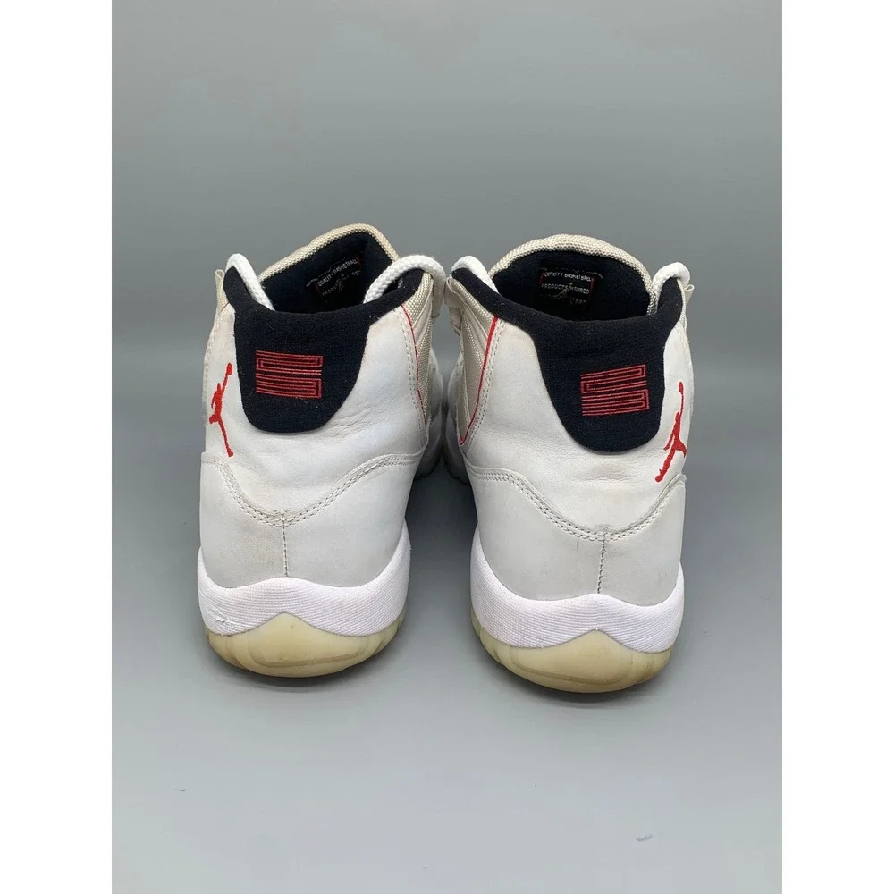 Jordan 11 Retro Platinum Tint‎ Sail Red 378037-016 Men's Sz 11